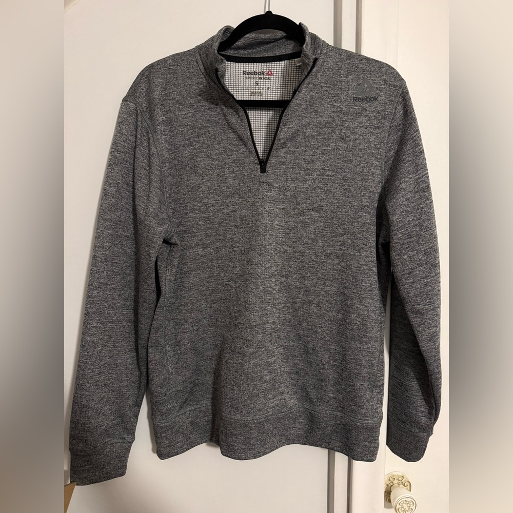Reebok Men's Charcoal Zip-Up Sweater